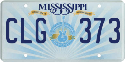 MS license plate CLG373