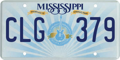 MS license plate CLG379