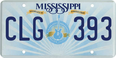 MS license plate CLG393