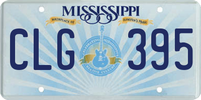 MS license plate CLG395