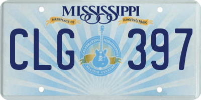 MS license plate CLG397