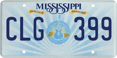 MS license plate CLG399