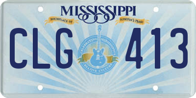 MS license plate CLG413