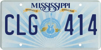MS license plate CLG414