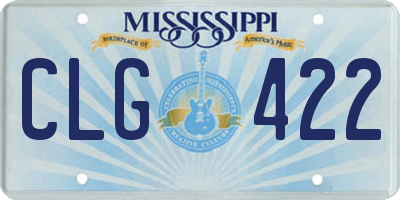 MS license plate CLG422