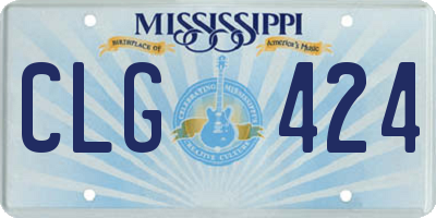 MS license plate CLG424