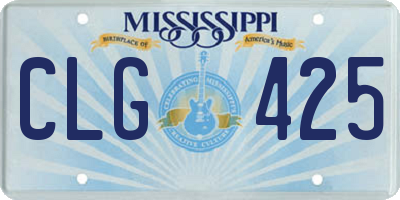 MS license plate CLG425