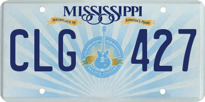 MS license plate CLG427