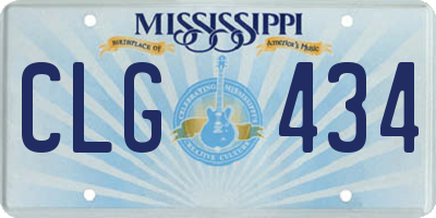 MS license plate CLG434