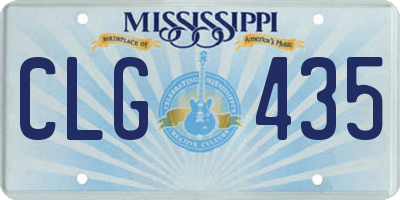 MS license plate CLG435