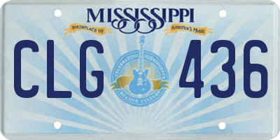 MS license plate CLG436