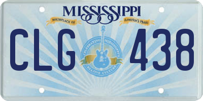 MS license plate CLG438