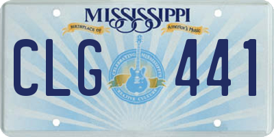 MS license plate CLG441