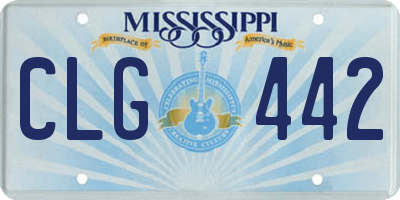 MS license plate CLG442