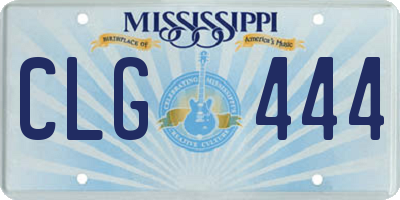 MS license plate CLG444