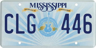 MS license plate CLG446