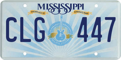 MS license plate CLG447