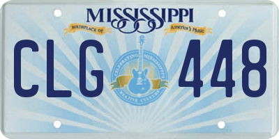 MS license plate CLG448