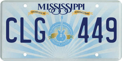 MS license plate CLG449