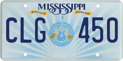 MS license plate CLG450