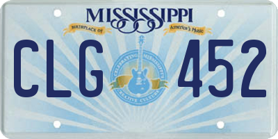 MS license plate CLG452