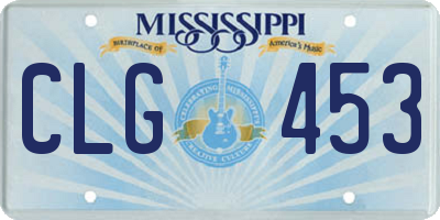 MS license plate CLG453