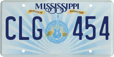 MS license plate CLG454