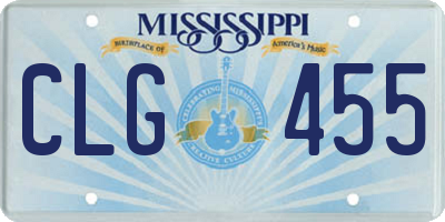 MS license plate CLG455
