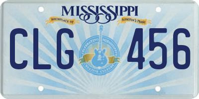 MS license plate CLG456