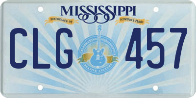 MS license plate CLG457