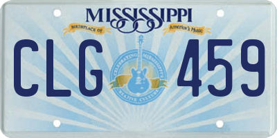 MS license plate CLG459