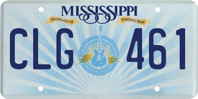 MS license plate CLG461