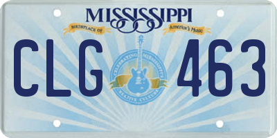 MS license plate CLG463