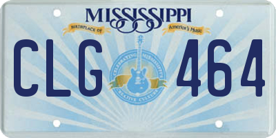 MS license plate CLG464