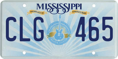 MS license plate CLG465