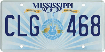 MS license plate CLG468