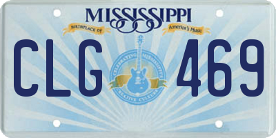 MS license plate CLG469