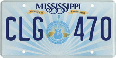 MS license plate CLG470