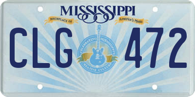 MS license plate CLG472