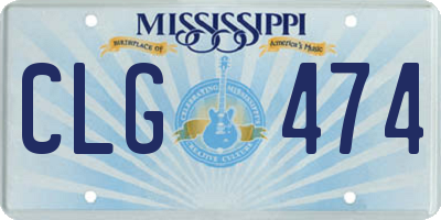 MS license plate CLG474