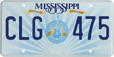 MS license plate CLG475