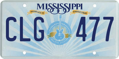 MS license plate CLG477