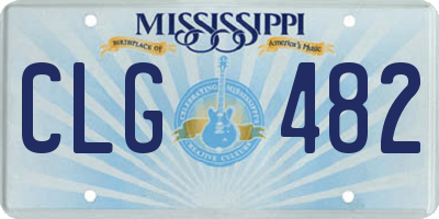 MS license plate CLG482
