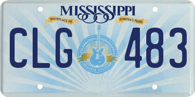 MS license plate CLG483