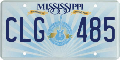 MS license plate CLG485