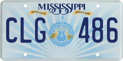 MS license plate CLG486