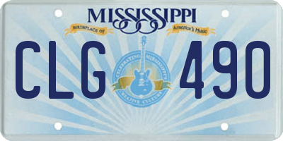 MS license plate CLG490