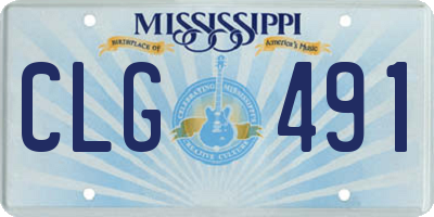 MS license plate CLG491