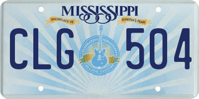 MS license plate CLG504