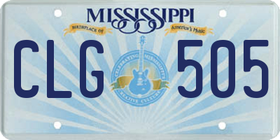 MS license plate CLG505